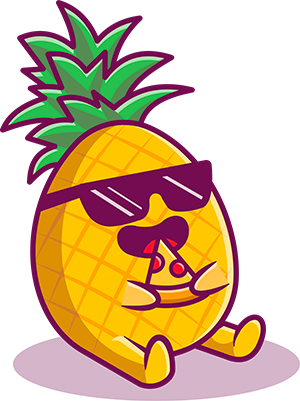 ananas lunettes pizza